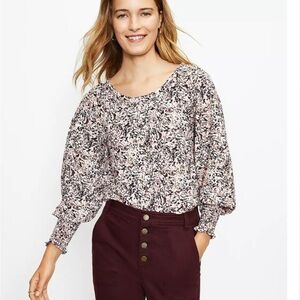 🌼 LOFT Multicolor Abstract Print Blouse